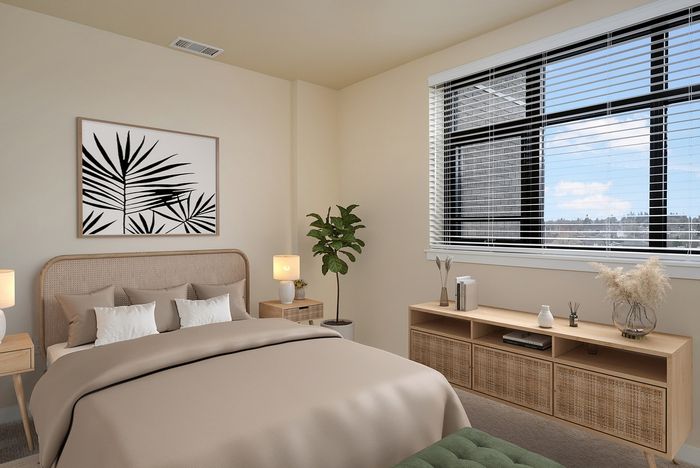 Virtually staged bedroom