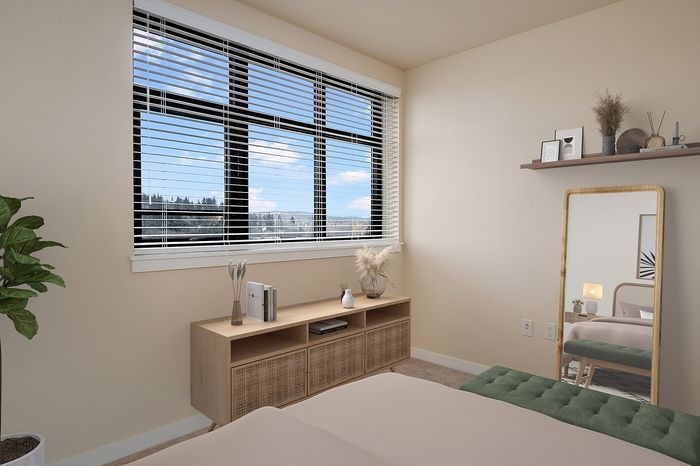 Virtually staged bedroom