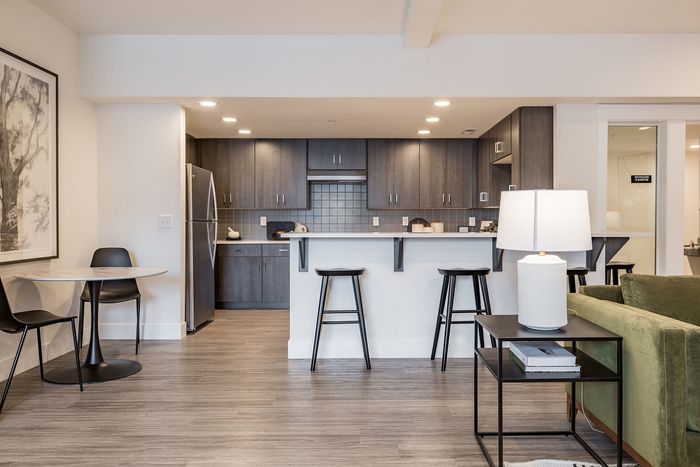 kitchen and bar area in the Clubhouse at the Fernhill