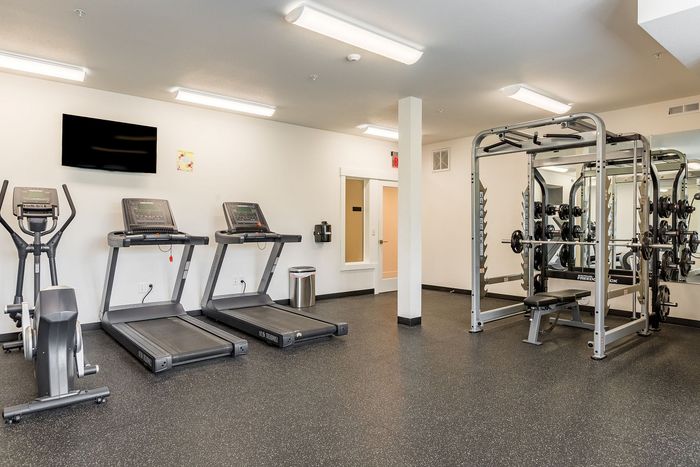 treadmills and gym equipment at the Fitness center at Fernhill