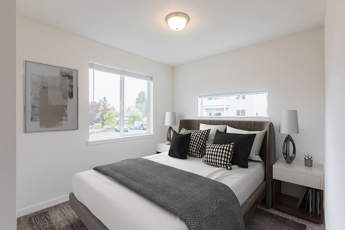 virtually staged bedroom at fernhill