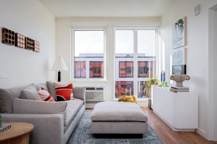 Living room with ample sunlight