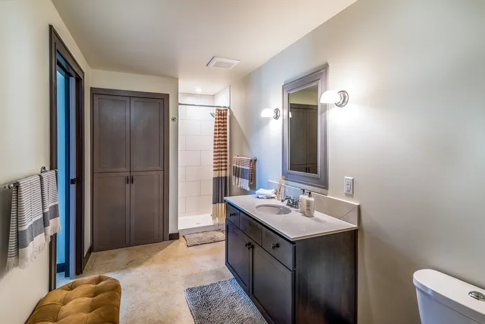 bathroom at almr apartments