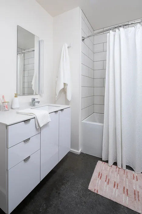 bathroom at slate apartments