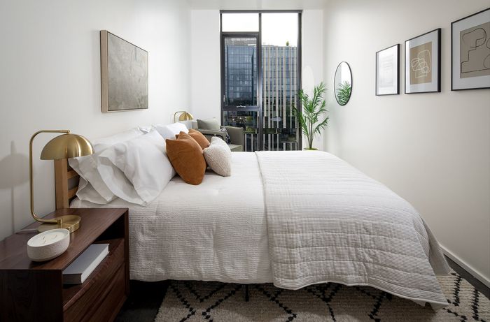 bedroom at slate apartments