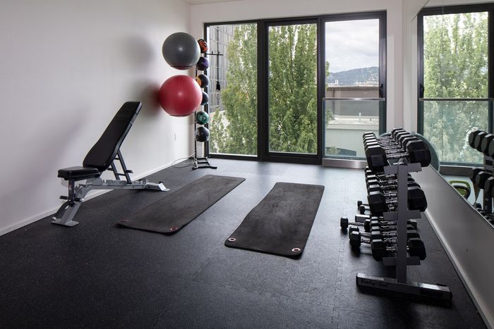 fitness center at slate