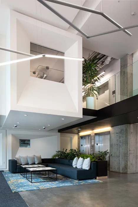 lobby at slate apartments
