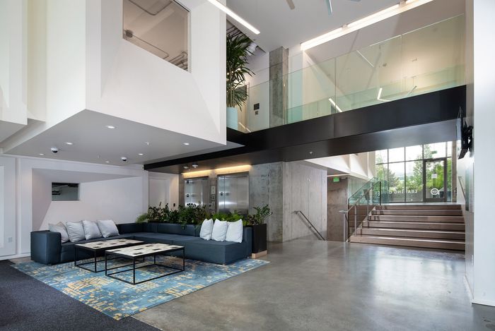 lobby at slate apartments