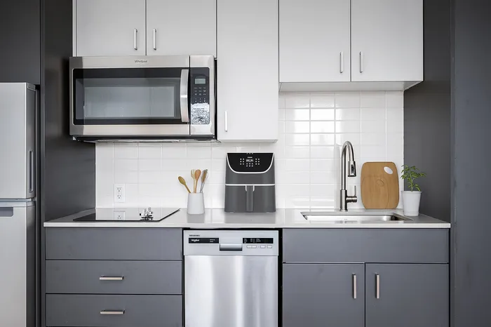 Virtually staged dark kitchen at Paceline in North Portland, OR