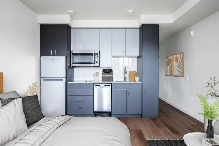 Virtually staged dark kitchen at Paceline in North Portland, OR