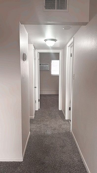 Carpeted hallways