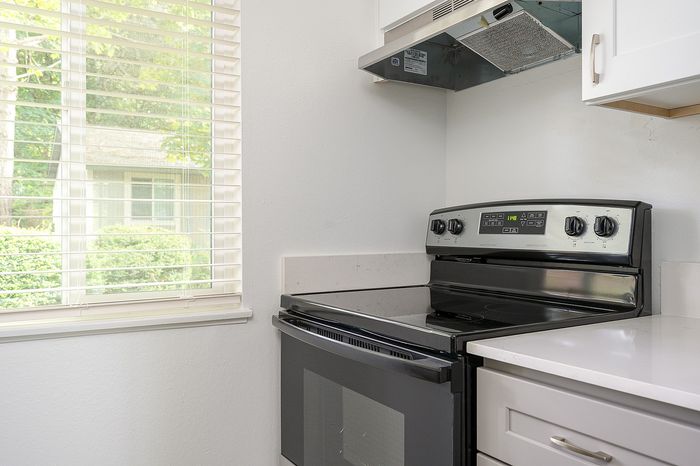 Kitchen with stainless steel appliances