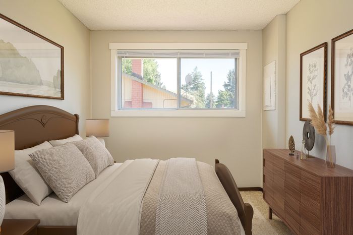 virtually staged bedroom