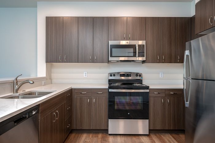 kitchen with stainless steel appliances