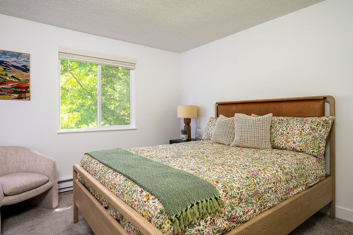 bedroom with large windows