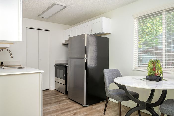 kitchen with stainless steel appliances