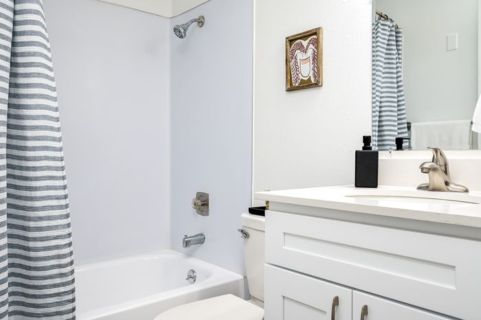 bathroom with stainless steel appliances