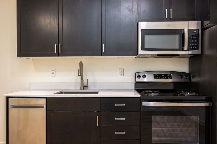 kitchen with stainless steel appliances