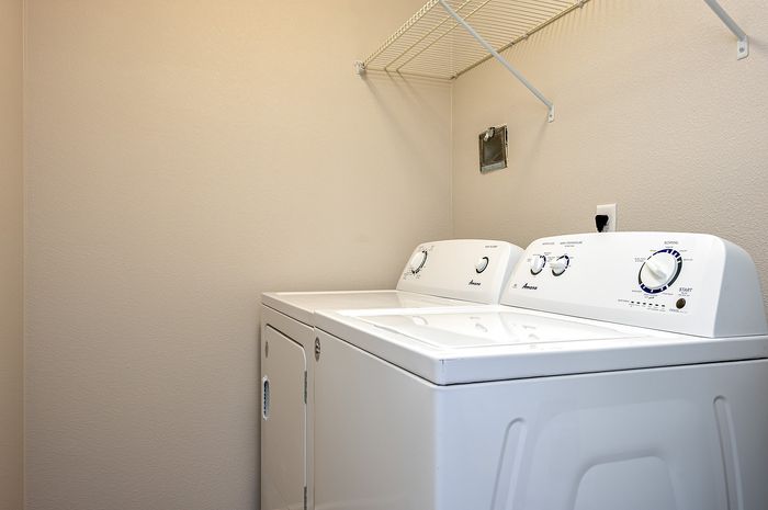 In-home washer and dryer at Alderbrook Apartments in Vancouver, WA