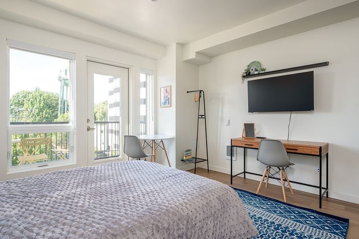 fully furnished studio in apartment at Paceline in Portland, OR
