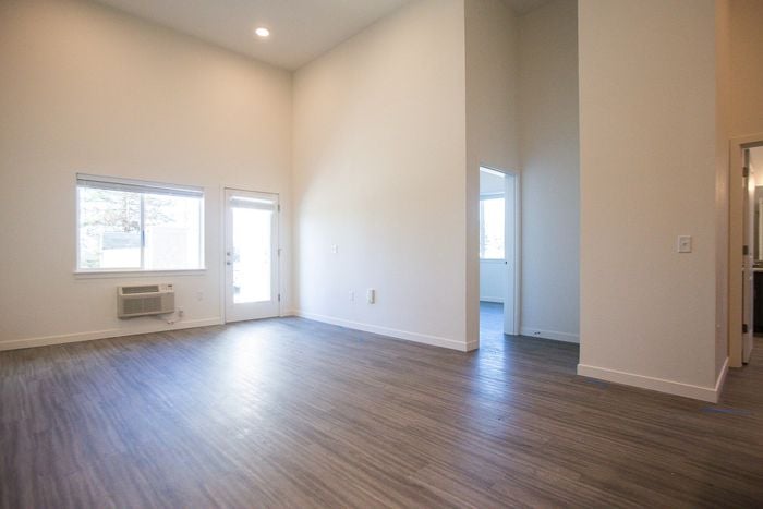 livingroom with faux wood like flooring at pacific ridge apartments