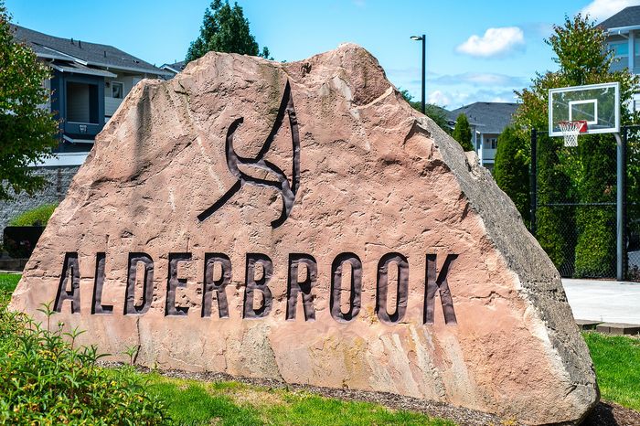 Alderbrook main entrance sign
