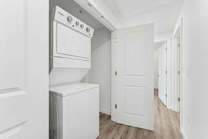 in-home washer & dryer at the Spring Meadow Apartments in Newberg, OR