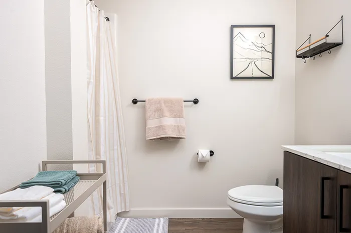 Fully Furnished Studio Floor Plan bathroom