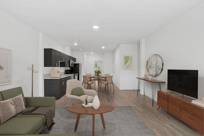 virtually staged living room
