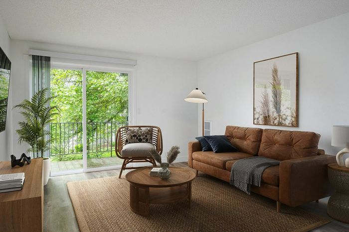 virtually staged living room