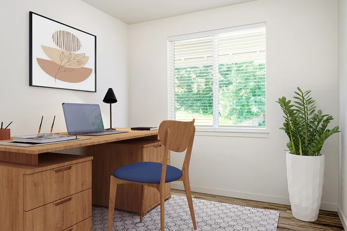 virtually staged home office at Pacific Ridge Apartments, in OR