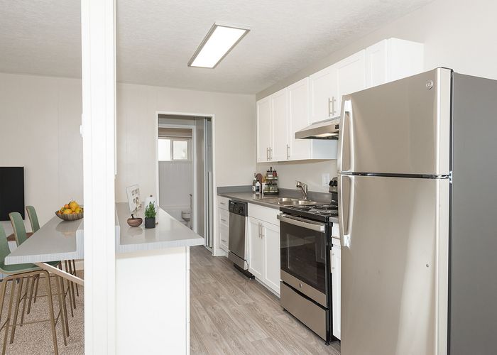 virtually staged kitchen
