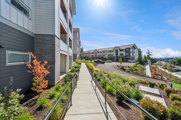 Exterior with lush landscaping