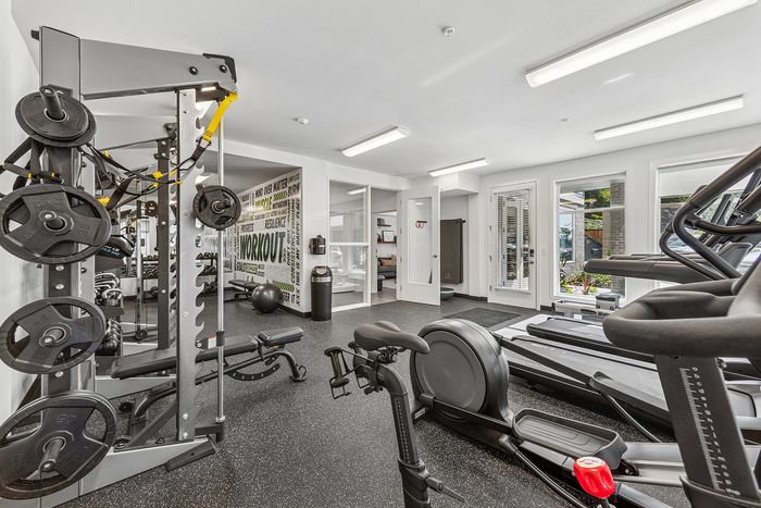 State of the art fitness center at Pacific Ridge Apartments in Tigard, OR
