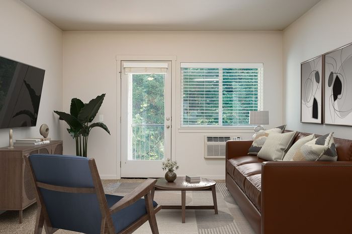 virtually staged living room
