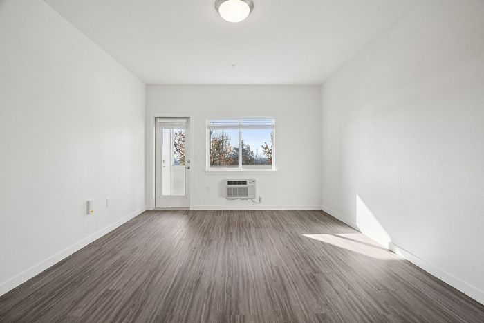 living room with large windows