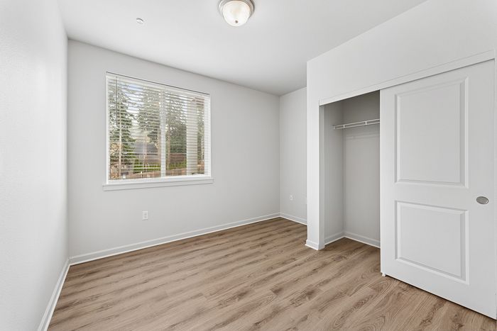 bedroom with large closet