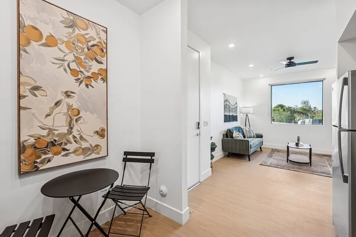 kitchen and living room