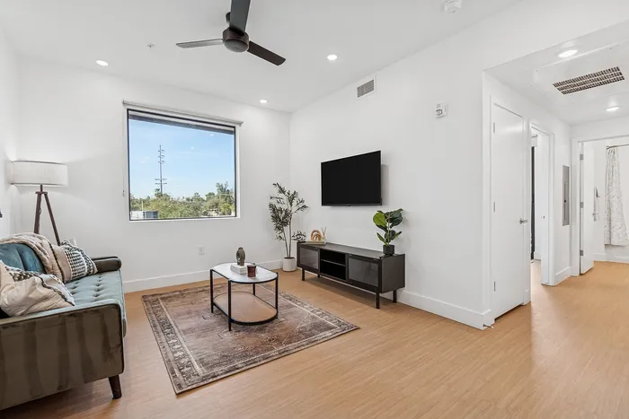 living room and hallway at asa apartments