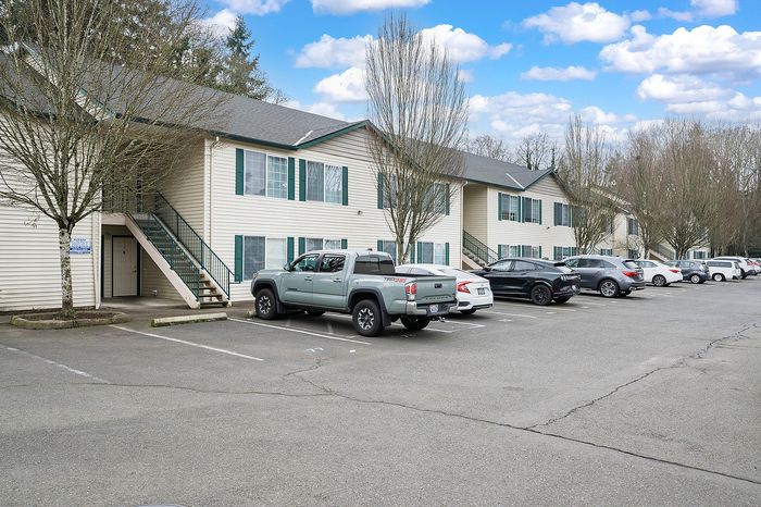 Parking Lot with apartments.