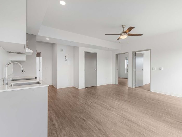 Open-concept apartment floor plan at Koz on N. Killingsworth.