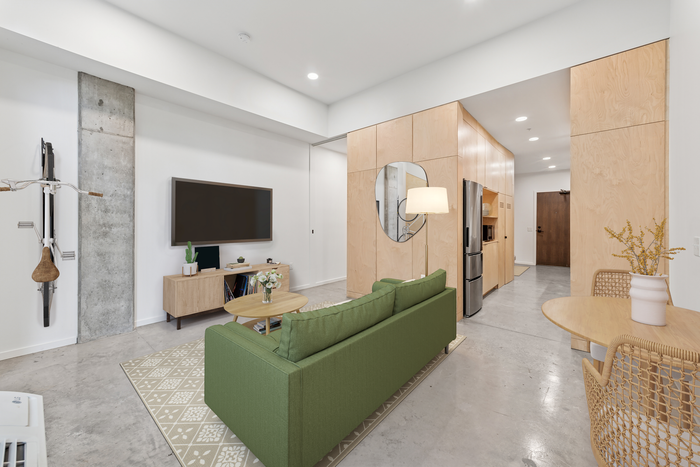 artisan living room virtual staged with furniture