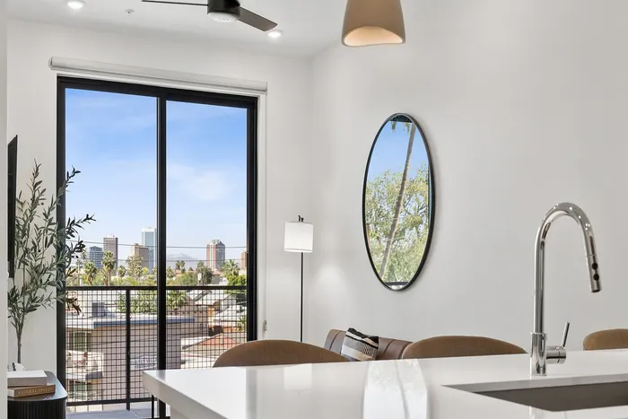 photos at ASA in the kitchen with a view into the living room