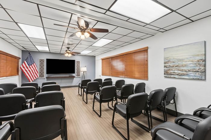 Media room at Orchard Mesa with computers and printers