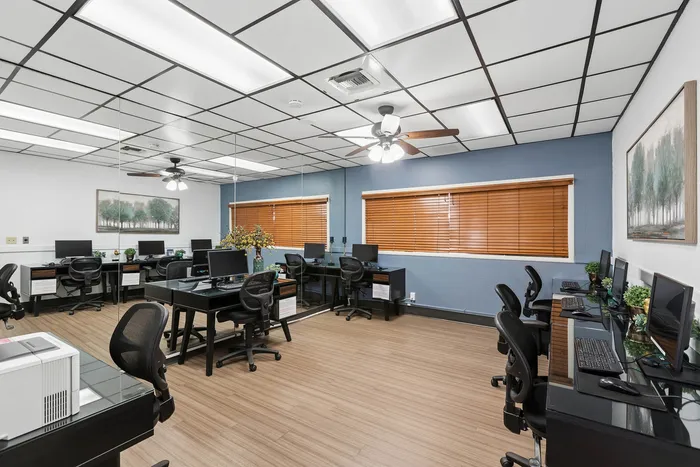 Media room at Orchard Mesa with computers and printers