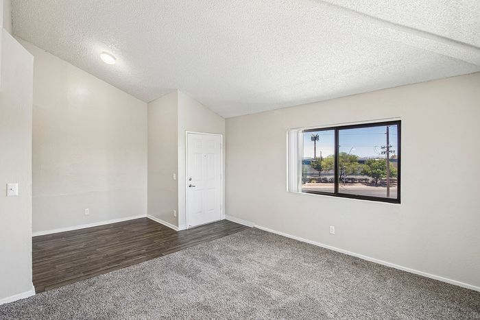 living room in 2x1 floorplan at ventura villas