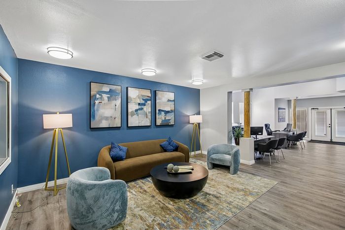 lobby at ventura villas with couch and chairs