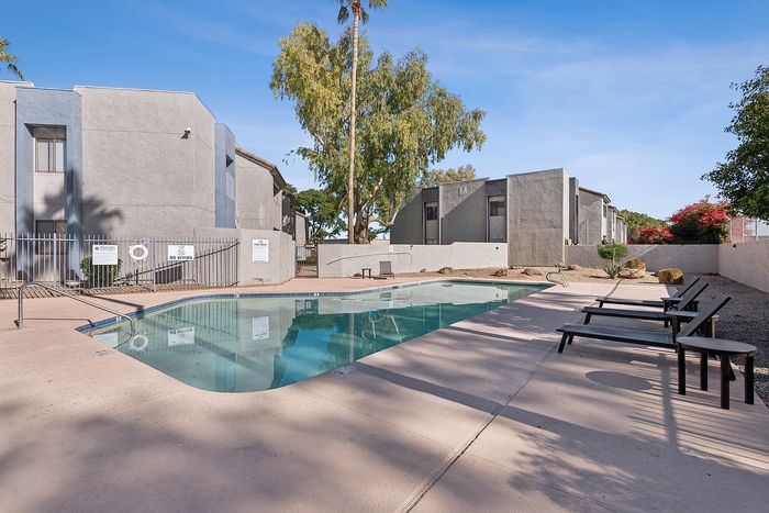 Pool at Peoria grand with lounge chairs