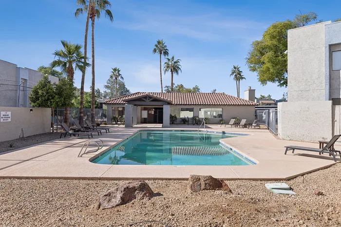 Pool at Peoria grand with lounge chairs