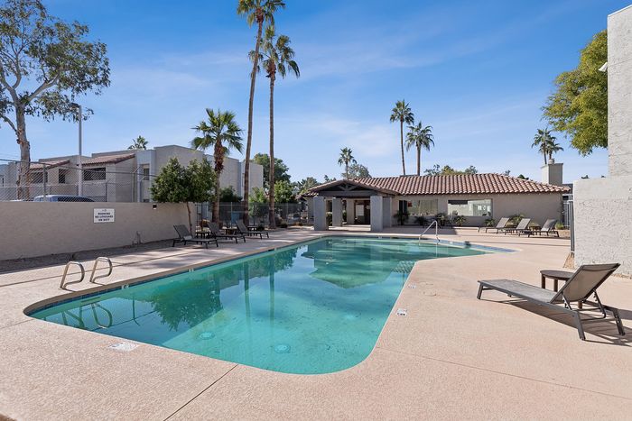 Pool at Peoria grand with lounge chairs